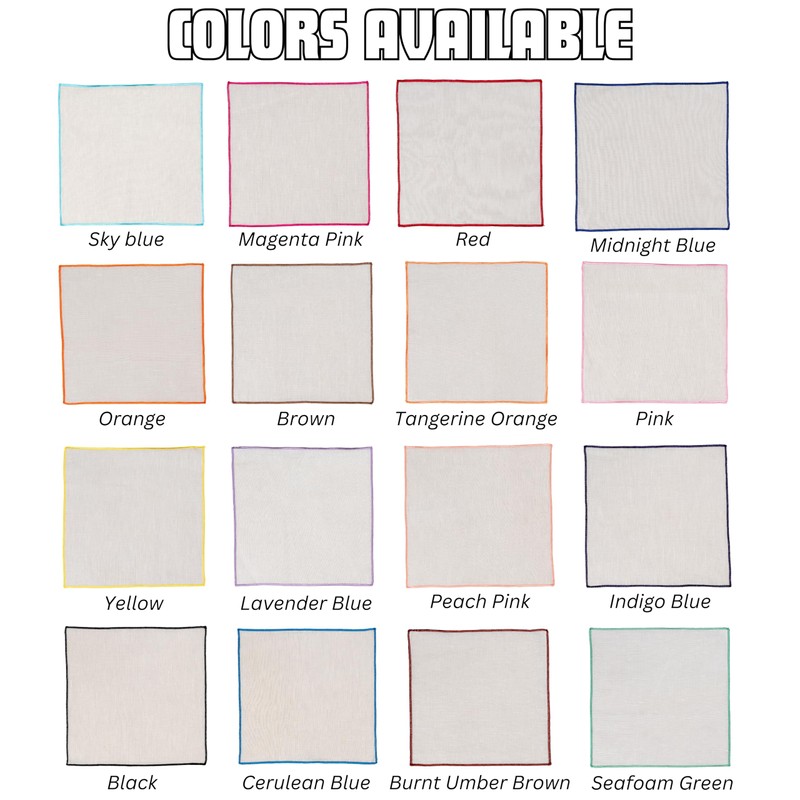 Hell Blues Pocket square men single piece all color linen