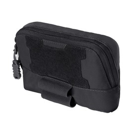 Tactical MOLLE Admin Panel Pouch Small Chest Pouch for Tactical Vest JPC2.0 AVS CPC MOLLE System 500D Nylon(Black)
