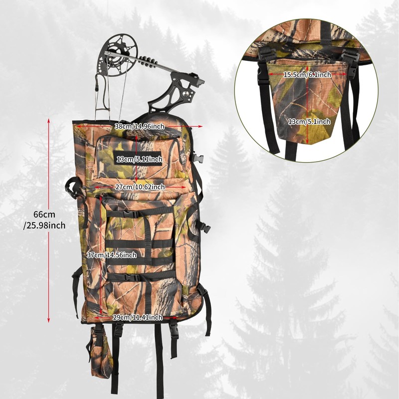 Bow Hunting Backpack for Men, Compound Bow Case for Bowhunters,