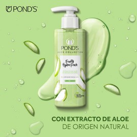 POND'S Cuidado Facial Fruity Hydra Fresh Aloe, Limpiador Facial, 200 Ml + Cuidado Facial Fruity Hydra Fresh Aloe, Gel Hidratante, 110 g