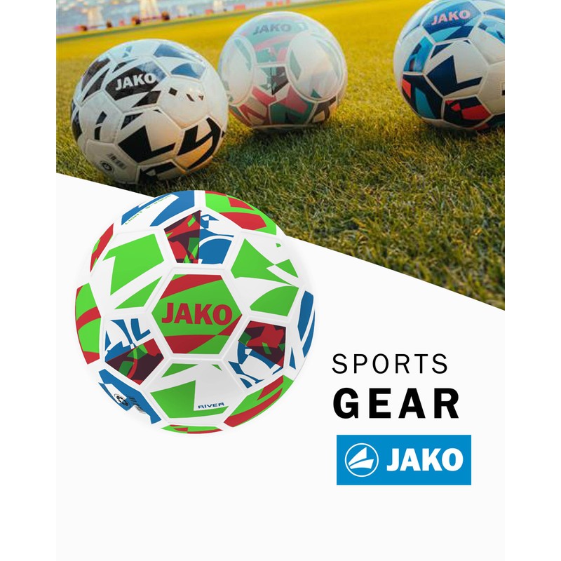 JAKO Lightball River, White/Neon Green/Red, 3 (290 g)