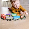 Melissa & Doug Wooden Magnetic Train Cars - 8 Piece