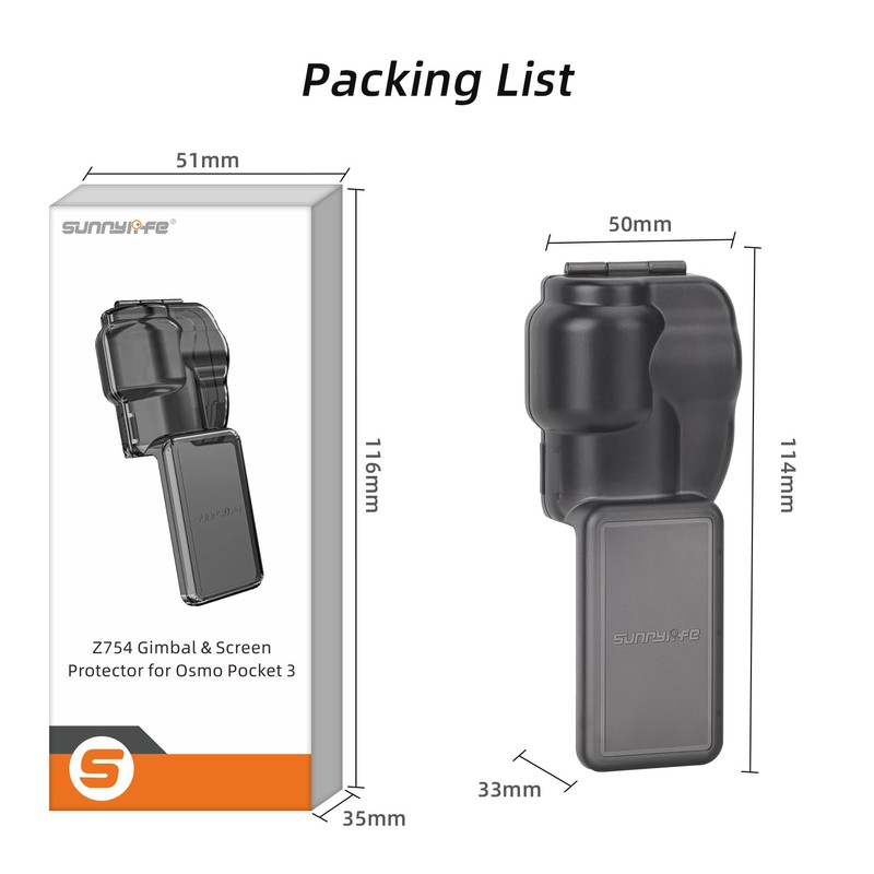 MotuTech Case for DJI Osmo Pocket 3 Lens and Screen