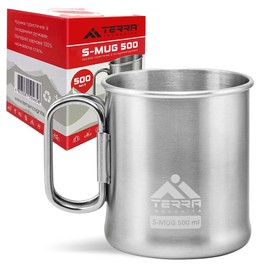 Terra Incognita Stainless Steel Camping Mug - Lightweight & Durable Backpacking Cup - BPA-Free Camping Cups Metal for Outdoor Adventures (17 oz)