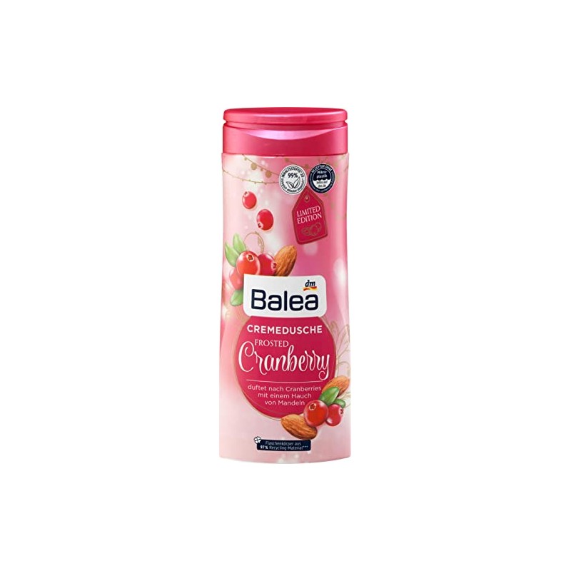 Balea Shower Gel Cream Shower Frosted Cranberry, 300 ml (Limited