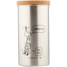 Ken Onishi Peanuts PG-2501 Snoopy Stainless Steel Canister, Silver, Φ3.3 x Height 6.3 inches (16 cm)