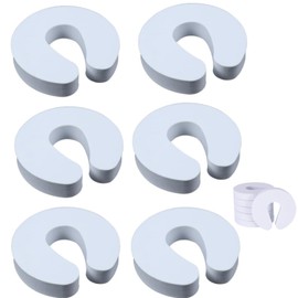 JJiaoLinin Clamp Protection for Doors, Pack of 6 Pinch Protection for Baby, Child Safety Door, Finger Clamp Protection Baby, Foam Children Safety Latch Extra Wide Pets Protect (White)
