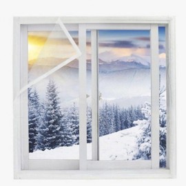 Super Strong DIY Velcro Windproof Window Insulation Film (Large) Windproof Film (180x180cm)