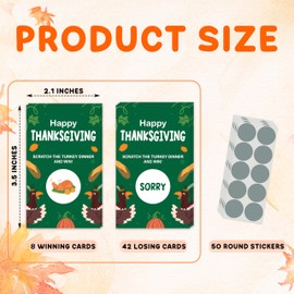 Thanksgiving Scratch Off Cards, Find the Turkey Dinner Challenge Games for Adults, Autumn Raffle Tickets for Family Gathering Ice Breaker Activities, Fall Party Favors, A06