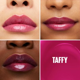 Maybelline Lifter Gloss Extended Brillo Labial de Larga Duración con Ácido Hialurónico, Labios Voluminosos e Hidratados hasta por 4 H, Aplicador XL, Tono Taffy