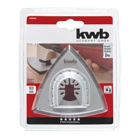 Kwb Multitool Sanding Plate for Delta Sander, Incl. Multitool Attachment, Quick Stick, Ideal for Wood, Metal and Silver Sanding