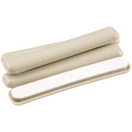 Super Sliders 1/2 x 4 Inch Self Stick Bar Furniture Sliders for Carpet or Durable Hard Surfaces, Beige, 4 Pack (4700595N)