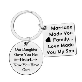 Son in Law Keychain Son in Law Gifts Wedding Jewelry for Groom from Mother in Law Love Made You My Son Keyring Future Son Gift Groom to Be Gift from Father in Law Christmas Birthday Engagement Gifts