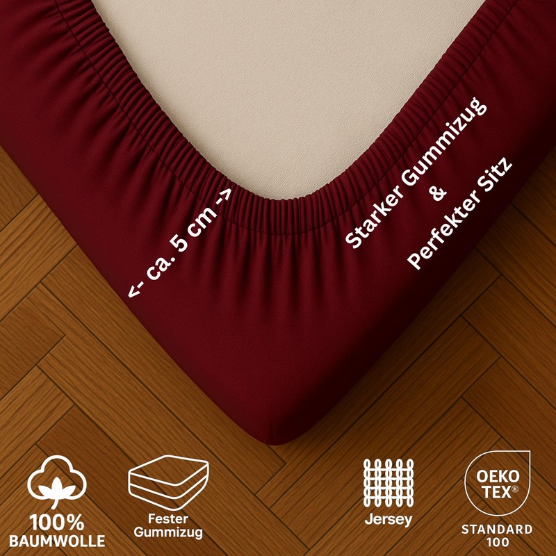 EXKLUSIV HEIMTEXTIL Jersey Fitted Sheet Premium 60 x 120 cm