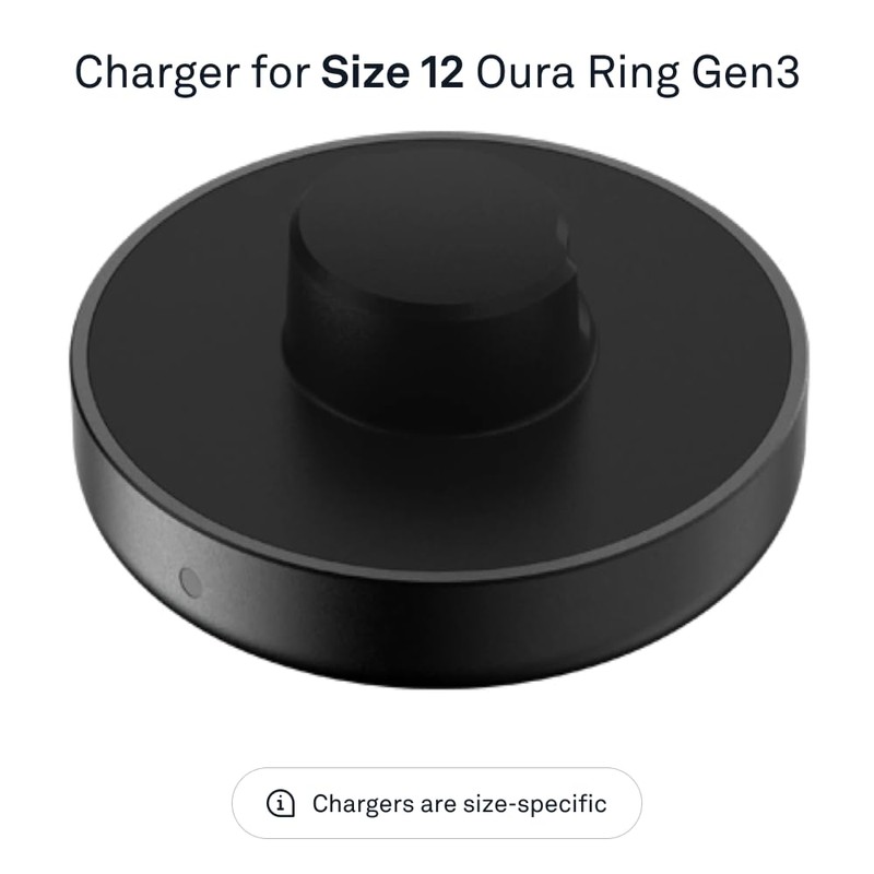 Oura Ring Gen3 Charger - Size 12 - Full Battery