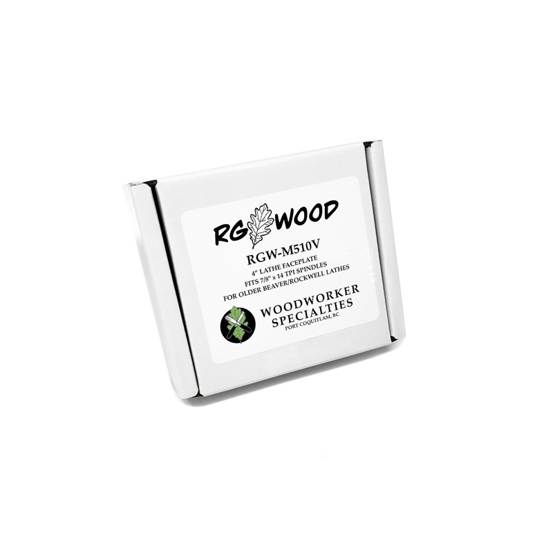 RGWOOD 4" Steel Wood Lathe Face Plate, 7/8" x 14
