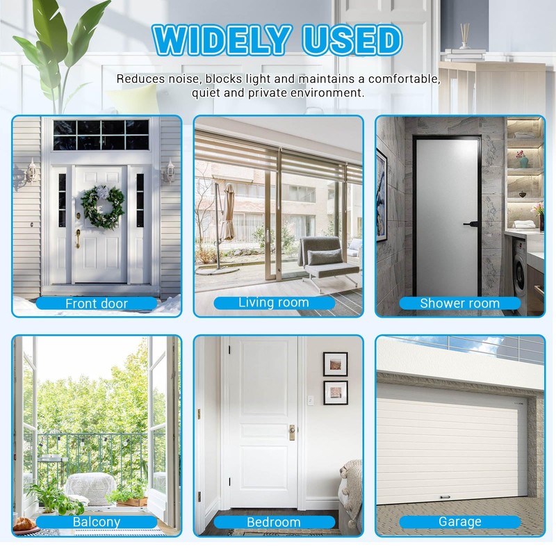 Huakaile 2 Pack Rubber Door Sweep, 39" x 2" Under