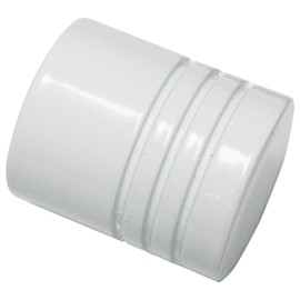 Gardinia 11280 / Endpin end Cylinder for Curtain Rods Chicago Series Diameter 20 MM White