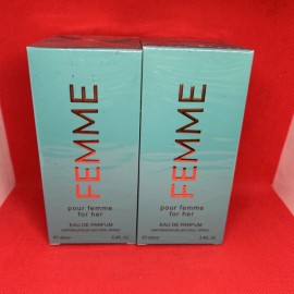 United Scents Lot Of 2 EAU DE PARFUM FEMME For Her Pour Femme Scent 3.4 Fl oz 100 mL NIB A310