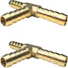 2pcs Brass 5/16'' Hose Barb Tee T 3 Way Union