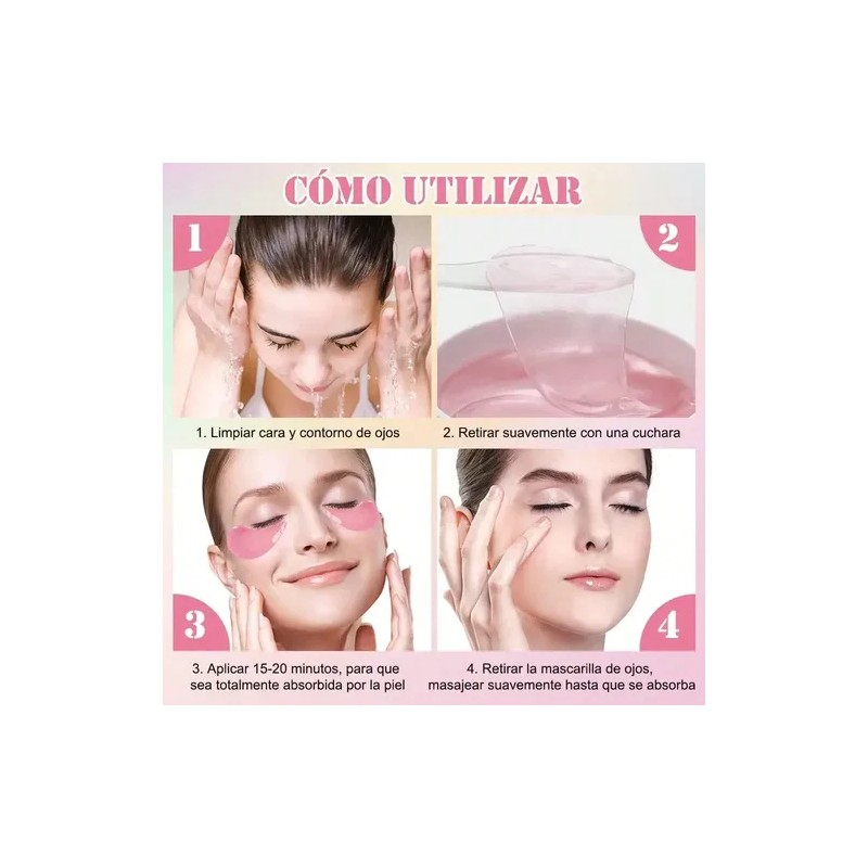 120 Parches Ojos Colágeno Hidrogel Anti Ojeras Bolsas 2 Pack
