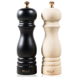 Salt and Pepper Grinder Pepper Mill Grinder Pepper Grinders Shakers Salt Mill Set of 2 with Adjustable Ceramic Rotor 7 Inch Black and White (BFBH210324)