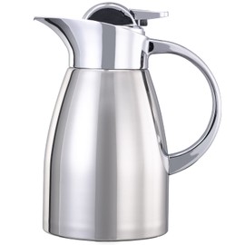 Service Ideas LVP1000 Elite Stainless Touch Carafe Server, Stainless Steel, Polished Finish, 1.0 Liter, 33.8 Ounces
