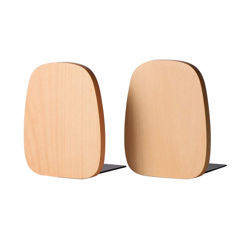 Muso Wood Wood Bookends - Never Fall Over (Beech)
