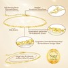 CDE Women's Gold Bracelet, 925 Sterling Silver, 14 Carat Gold-Plated