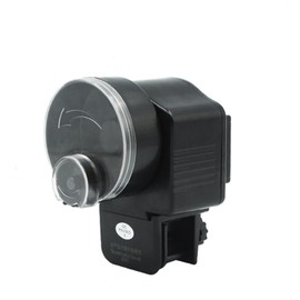 KEKETOPET Automatic Fish Feeder for Aquarium, Small Auto Fish Feeder Dispenser for Mini Tank and Pond, Suitable for Flakes and Pellets, Battery Operated, Battery NOT Included - Black