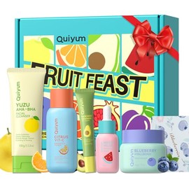 Juego de cuidado de la piel de frutas para adolescentes, 5 rutinas diarias para el cuidado de la piel | Exfoliating, Smooth, Clean, Oil Control, Firm,