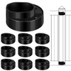 Threlaco 10 Pack Ultra Durable Vinyl Fence Post Donut Heavy-Duty