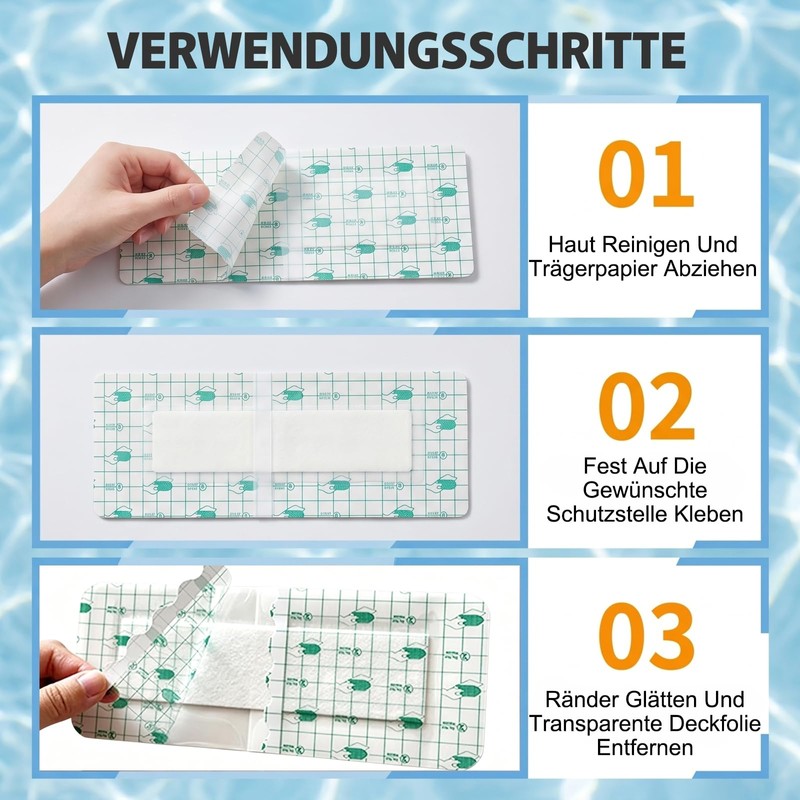 DASHUI Pack of 40 Shower Plasters Waterproof Large 25 x