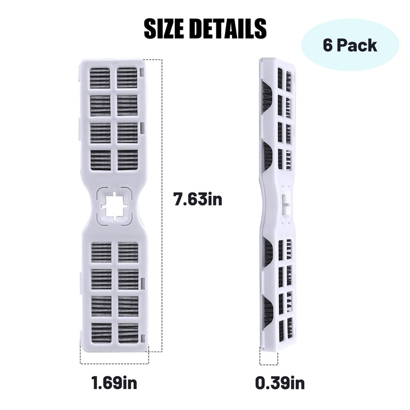 Mifyca 6 Pack AF-2 Refrigerator Air Filter Replacement Compatible with