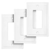 Modern Edge Decorative Wall Plate Switch Plate Outlet Cover, Durable