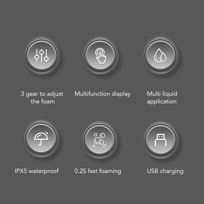 Automatic Soap Dispenser Wall Mounted Fast Foaming Infrared Induction Hand