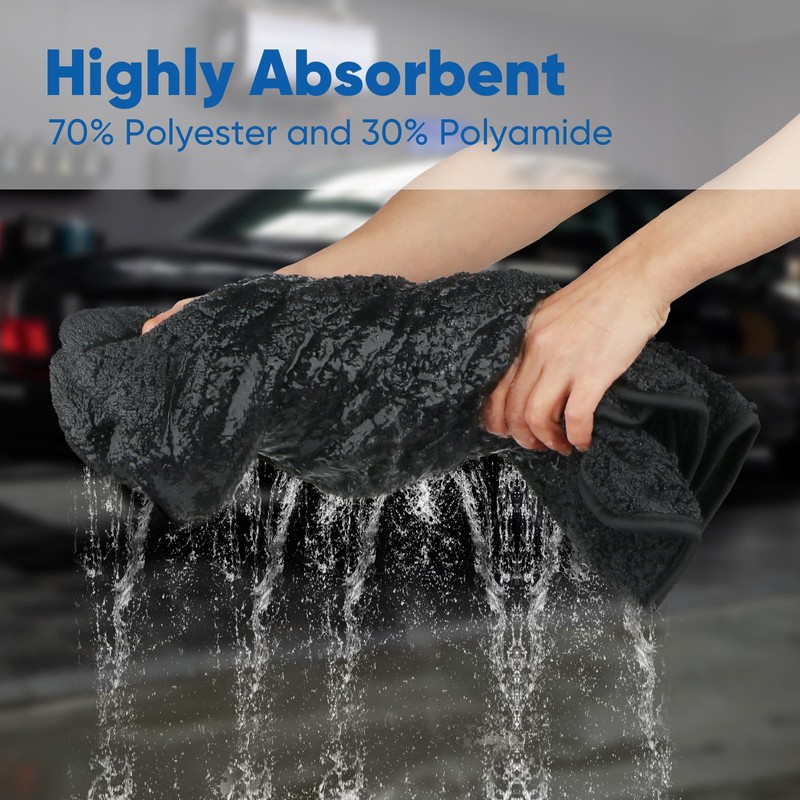 HOMEXCEL Car Drying Towel (36"x 24"), 1200GSM Ultra Absorbent Car