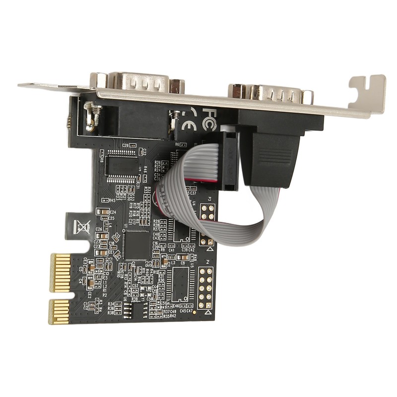 2 Port PCI Express RS232 DB9 Serial Port Card PCIe