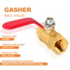 GASHER 3PCS 3/8 Inch Brass Mini Ball Valve Shut Off