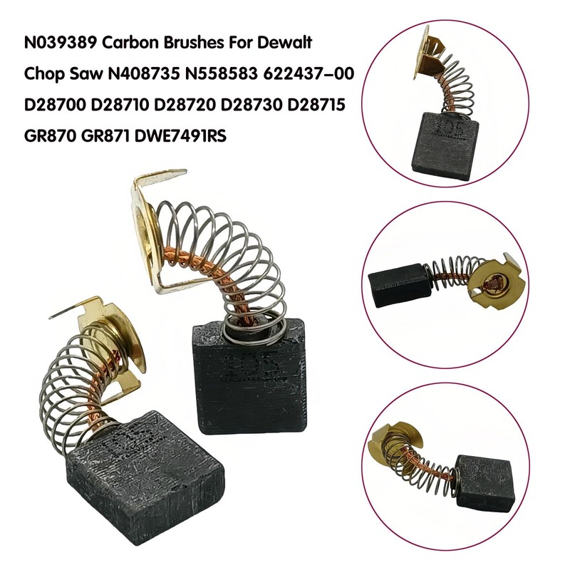 N039389 Carbon Brushes For Dewalt Chop Saw N408735 N558583 622437-00