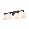 RADIANCE goods Contemporary 4 Light Rubbed Bronze Bath Vanity Fixture