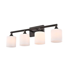 RADIANCE goods Contemporary 4 Light Rubbed Bronze Bath Vanity Fixture 29" Width