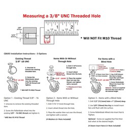 Slipstick 3 Inch Rubber Caster Wheels with Brake Locks (4 Pack) Heavy-Duty Rollerblade Style Castors with 3/8” – 16 UNC Threaded Stem & Mounting Hardware, Black/Clear