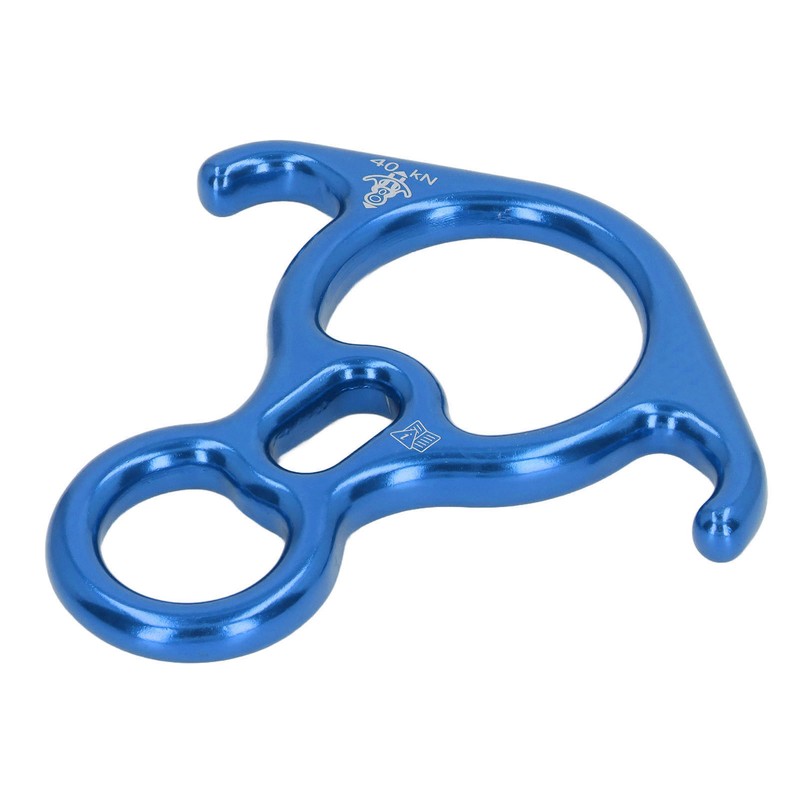 Descender Gear Aluminium Alloy 40KN Pulling Force Ox Horn Shaped