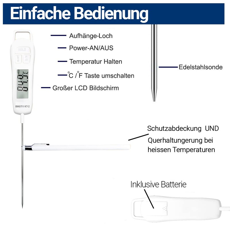 1 x Kitchen Thermometer (Digital) - Fast - for Food