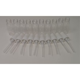 Dezinf Care pack of 10 Transparent Bottles 15ml with Sprayer for Massage Oils or other liquids