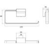 EMCO Cue Wall Mounted Towel Ring Elegant Towel Rail with