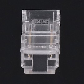 Conectores de Tira LED COB, 10 Piezas Conectores de Tira de Luz LED RGB Adaptador de 2 Pines 8 Mm Transparente sin Soldadura para Iluminación de Riel sin Espacios sin Cables,