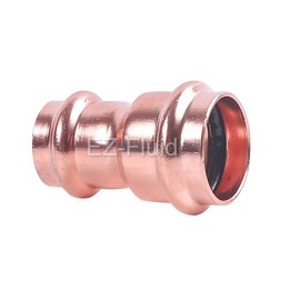 EZ-FLUID 1" x 1/2" Copper Press Reducer Coupling,No Lead ProPress Reducing Coupler Fittings,ProPress Press Copper Fitting Connection,Residential,Commercial Plumbing (1)