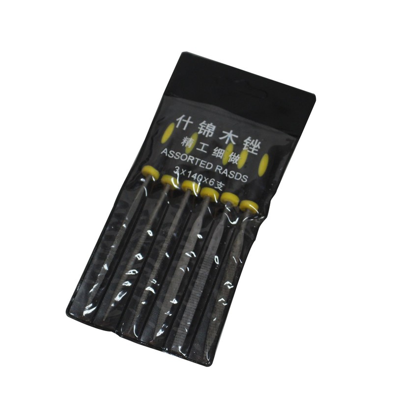 HALJIA Mini Assorted Hand Needle File Wood Rasp with Rubber